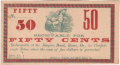 United States Of America Empire Bank, Rome, Georgia 50 Cents,  6.11.1862
